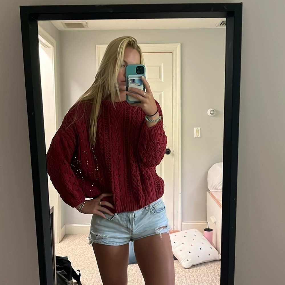 Pink Knit Sweater - Picture 1 of 4